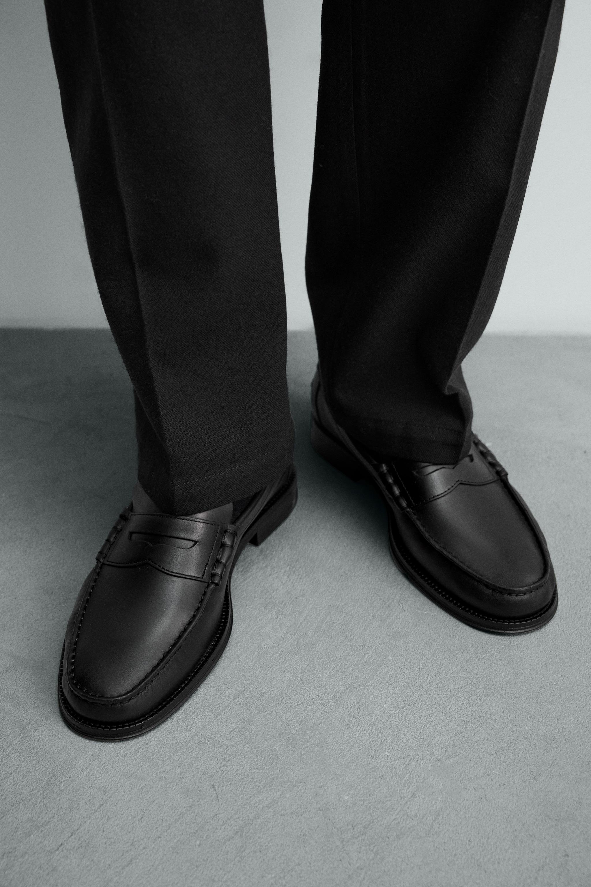 LEATHER PENNY LOAFERS